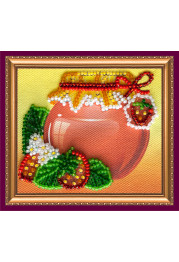 Magnets Bead embroidery kit Wild strawberry