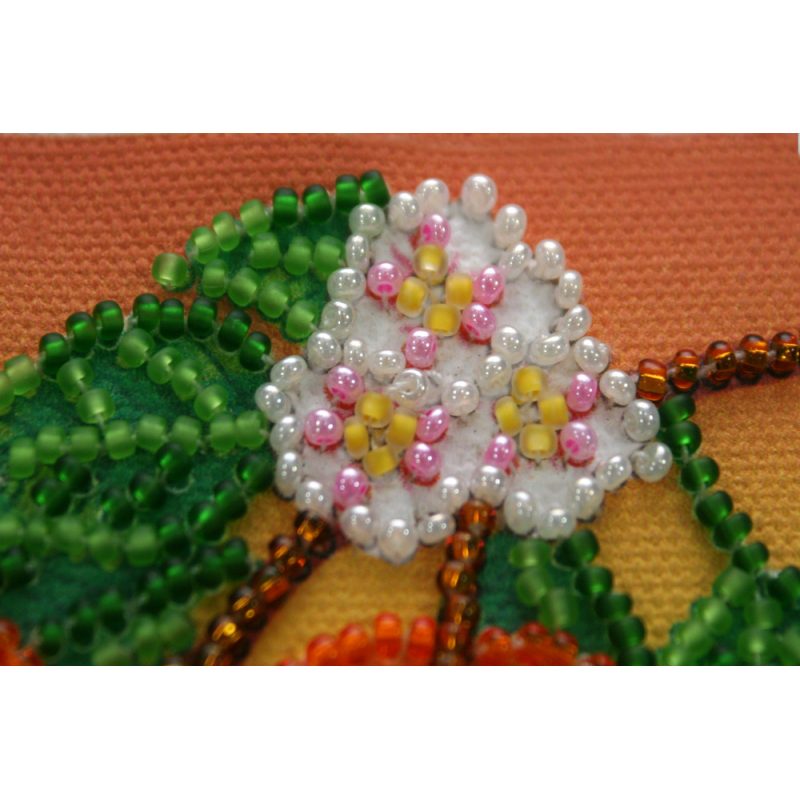 Magnets Bead embroidery kit Apricots