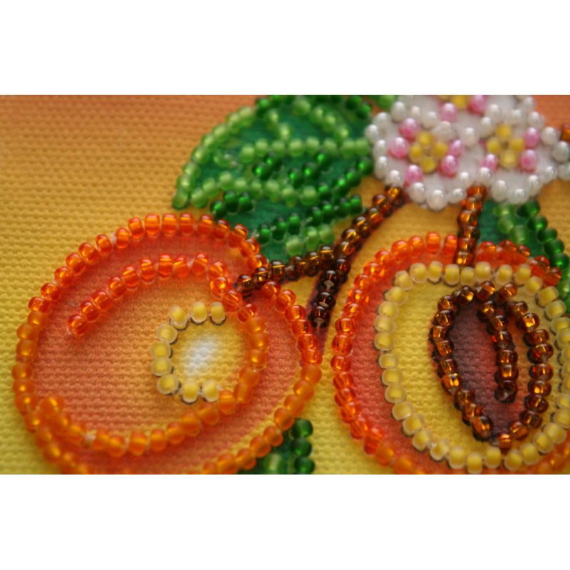 Magnets Bead embroidery kit Apricots