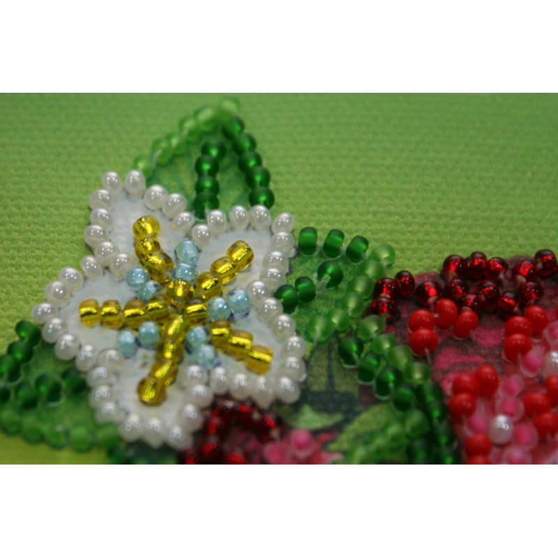 Magnets Bead embroidery kit Raspberry