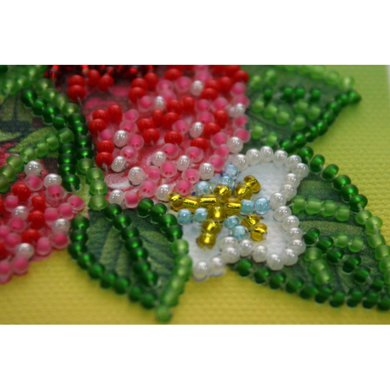 Magnets Bead embroidery kit Raspberry