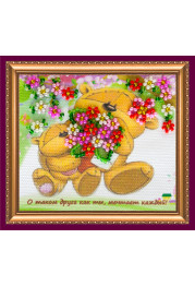 Magnets Bead embroidery kit Friends