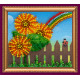 Magnets Bead embroidery kit Sunflowers and Rainbow