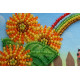 Magnets Bead embroidery kit Sunflowers and Rainbow
