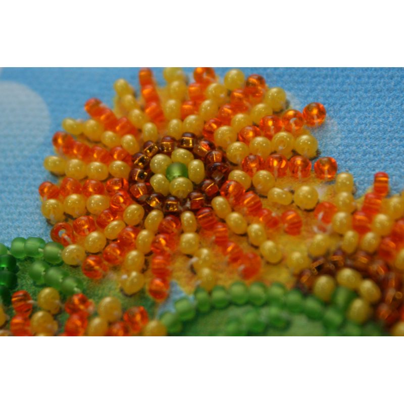 Magnets Bead embroidery kit Sunflowers and Rainbow