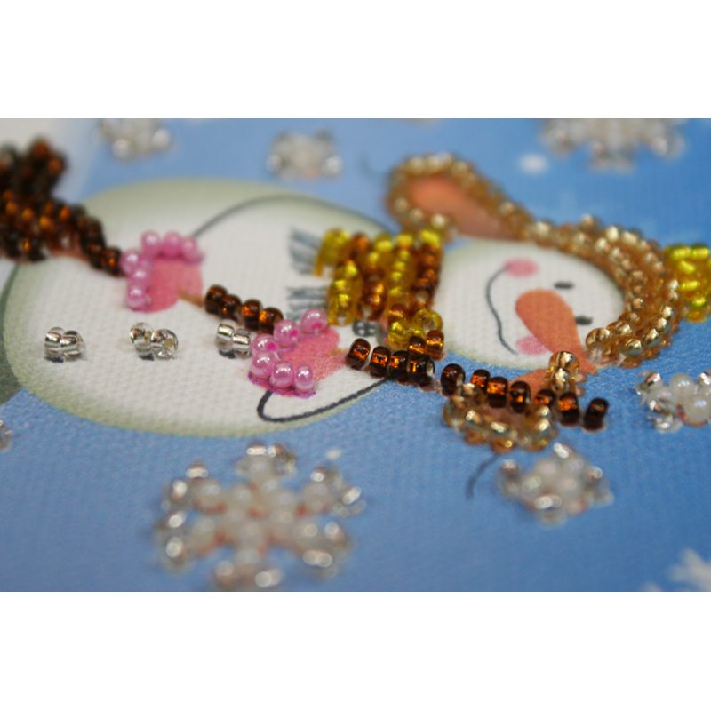 Magnets Bead embroidery kit Snowman – 1