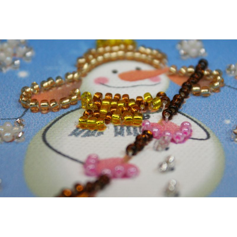 Magnets Bead embroidery kit Snowman – 1