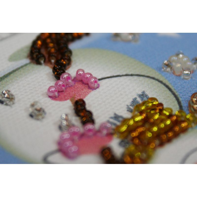 Magnets Bead embroidery kit Snowman – 1