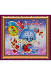 Magnets Bead embroidery kit Rabbits love