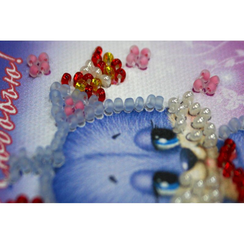 Magnets Bead embroidery kit Rabbits love