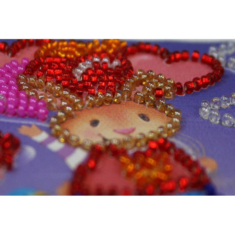 Magnets Bead embroidery kit Enamored rabbit
