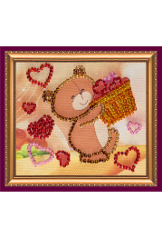 Magnets Bead embroidery kit A basket of happiness
