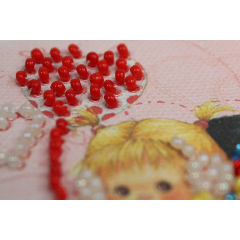 Magnets Bead embroidery kit Hearts