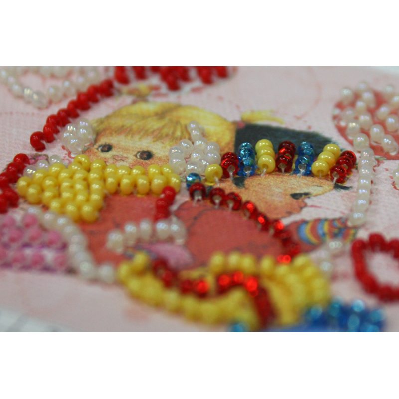 Magnets Bead embroidery kit Hearts