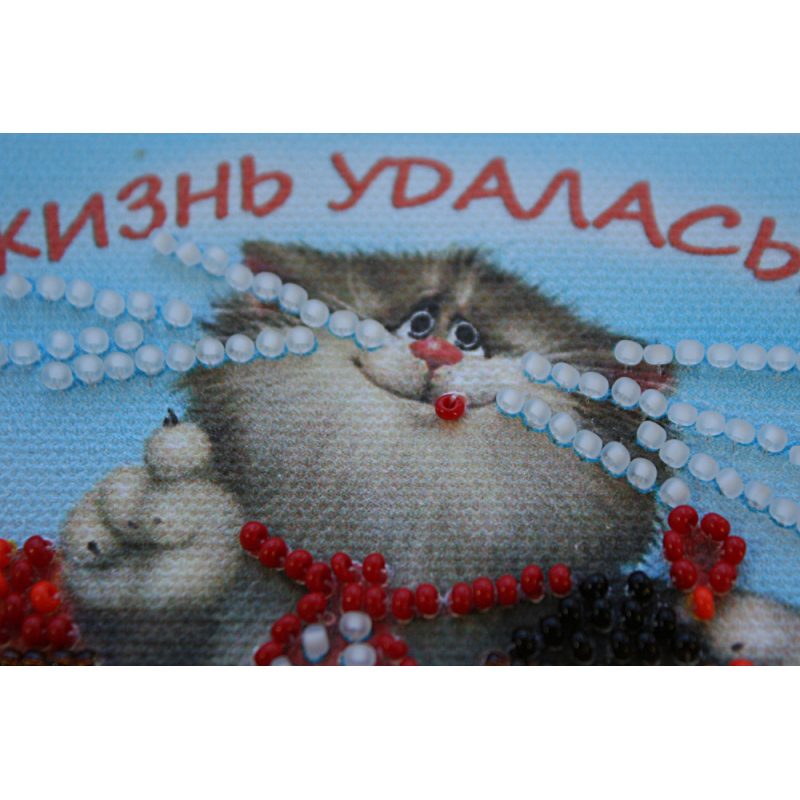 Magnets Bead embroidery kit Life is good