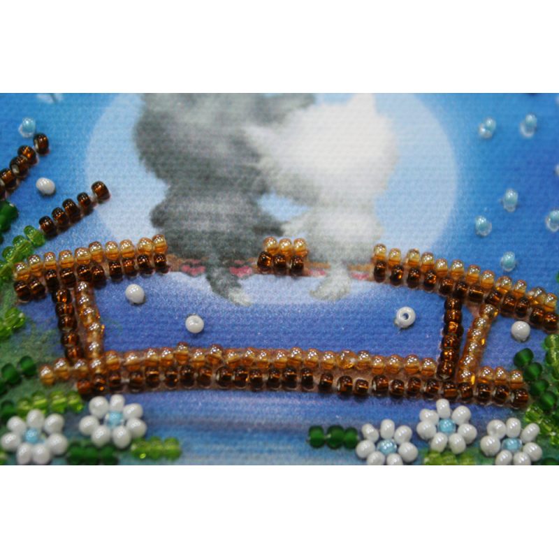 Magnets Bead embroidery kit Moon cats