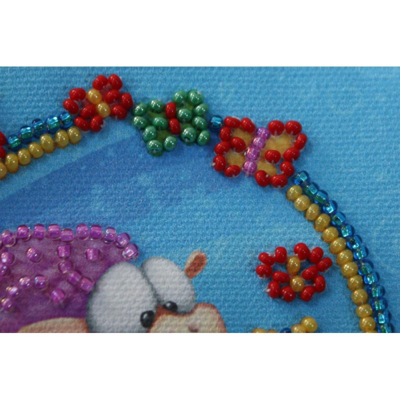 Magnets Bead embroidery kit Woolly and snail