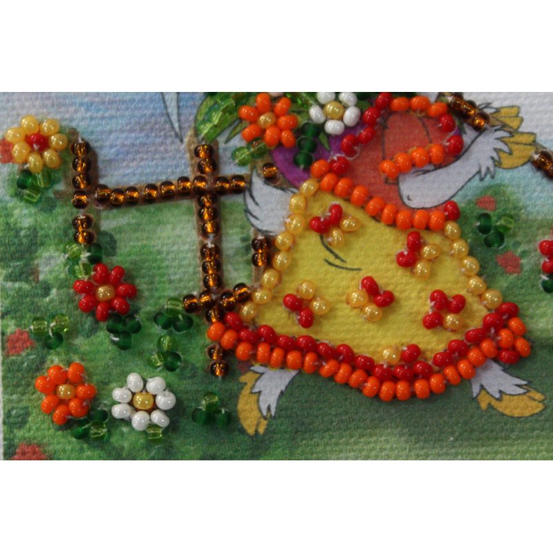 Magnets Bead embroidery kit Hay-harvest
