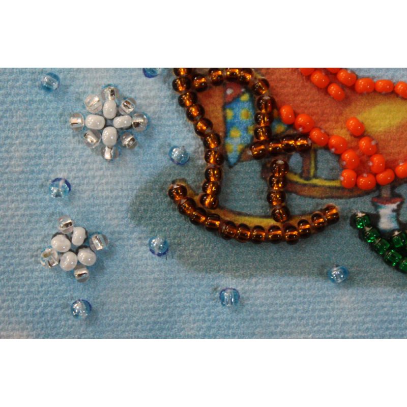 Magnets Bead embroidery kit Goat crocheter