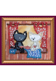 Magnets Bead embroidery kit Catty tea time