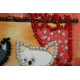 Magnets Bead embroidery kit Catty tea time