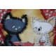Magnets Bead embroidery kit Catty tea time