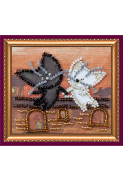 Magnets Bead embroidery kit Fly with cats