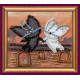 Magnets Bead embroidery kit Fly with cats