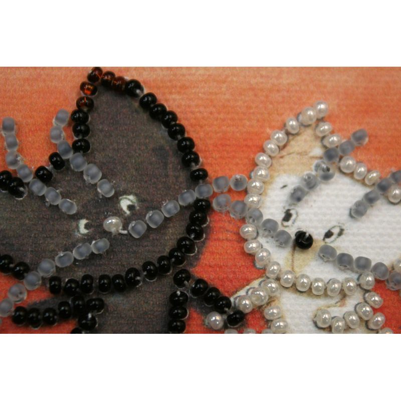 Magnets Bead embroidery kit Fly with cats
