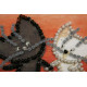 Magnets Bead embroidery kit Fly with cats
