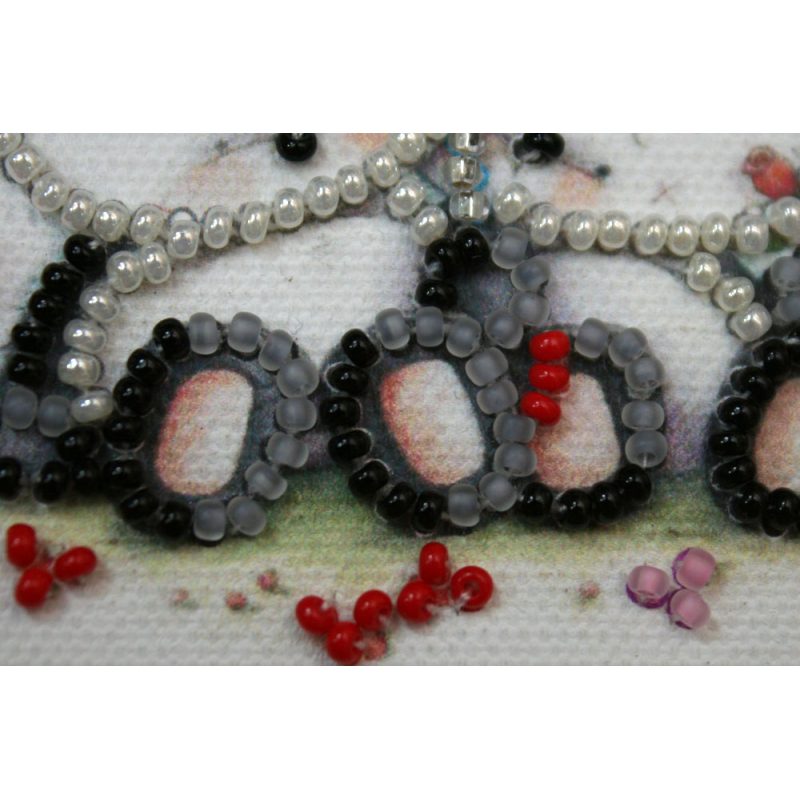Magnets Bead embroidery kit Bears under umbrella