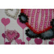 Magnets Bead embroidery kit Bear and hearts