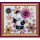Magnets Bead embroidery kit Bear and flowers