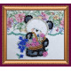 Magnets Bead embroidery kit Bear and Forget-me-not