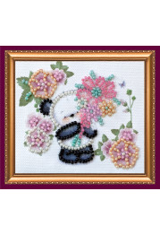 Magnets Bead embroidery kit Bear's greeting