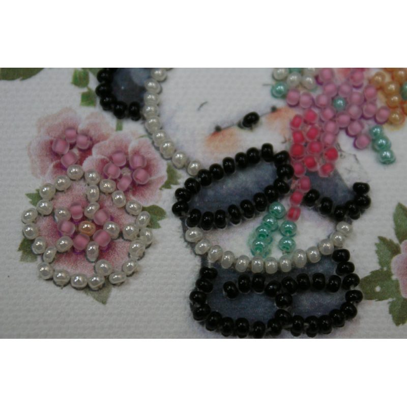 Magnets Bead embroidery kit Bear's greeting