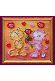 Magnets Bead embroidery kit I love you