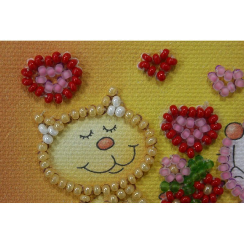 Magnets Bead embroidery kit I love you