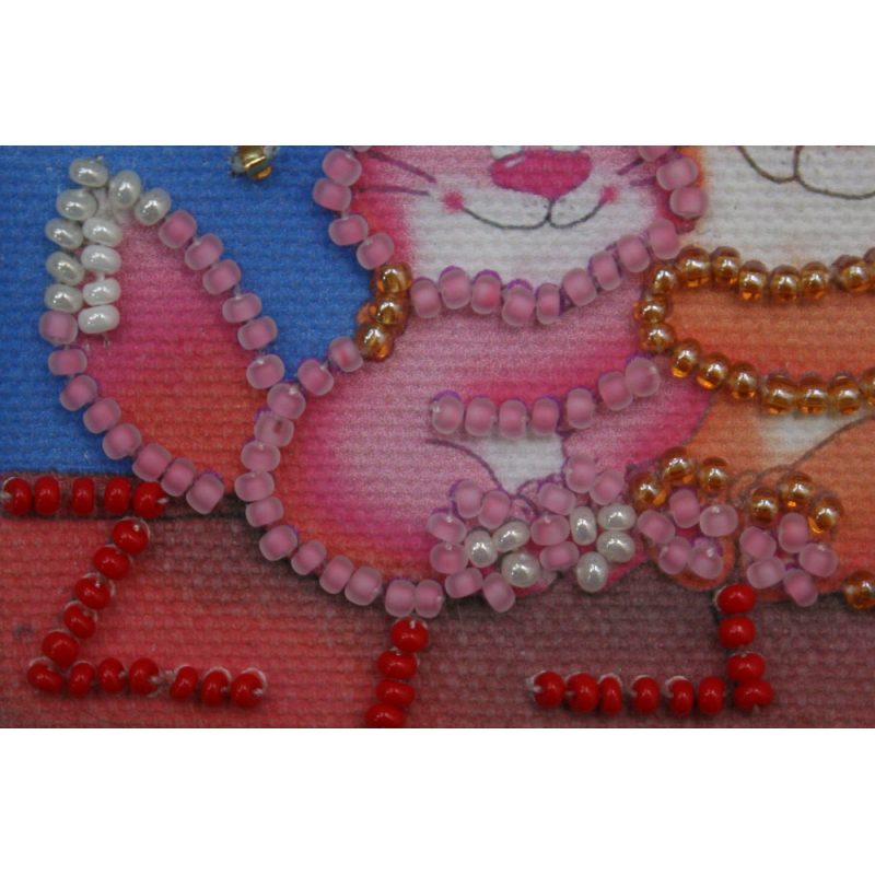 Magnets Bead embroidery kit Roof love