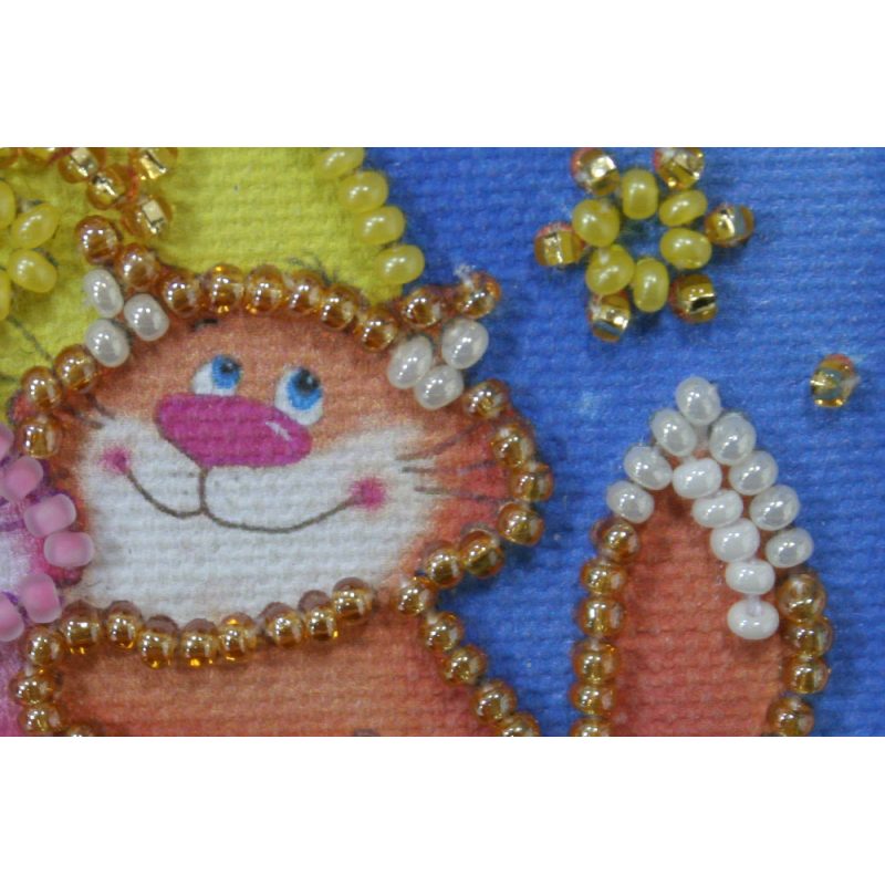 Magnets Bead embroidery kit Roof love