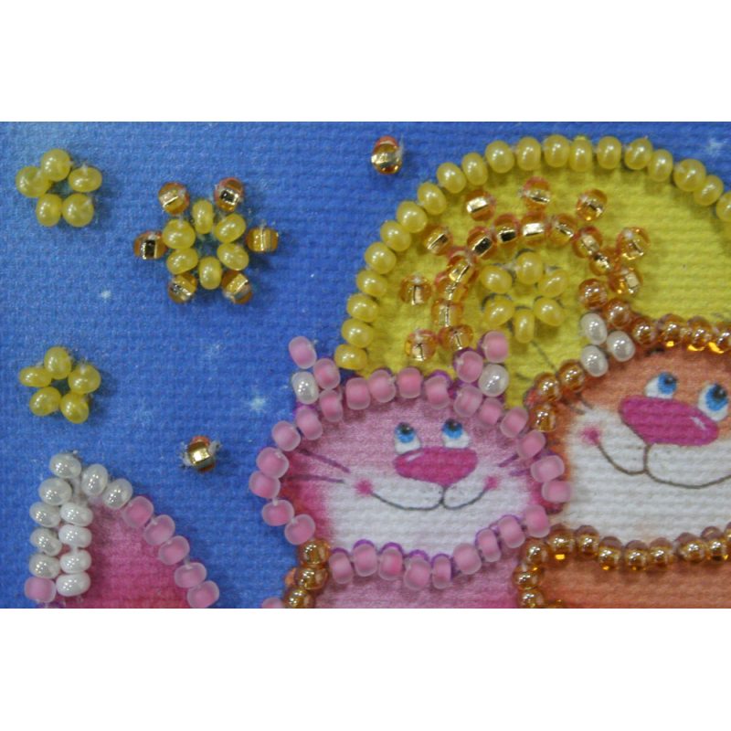 Magnets Bead embroidery kit Roof love