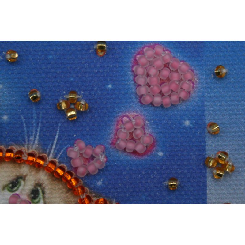Magnets Bead embroidery kit Cat in love