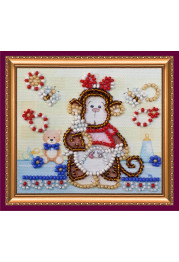 Magnets Bead embroidery kit Little monkey