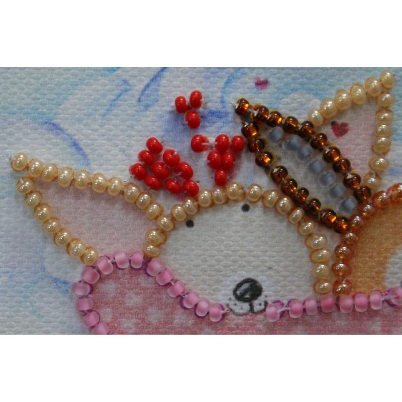 Magnets Bead embroidery kit Doggie with goodies