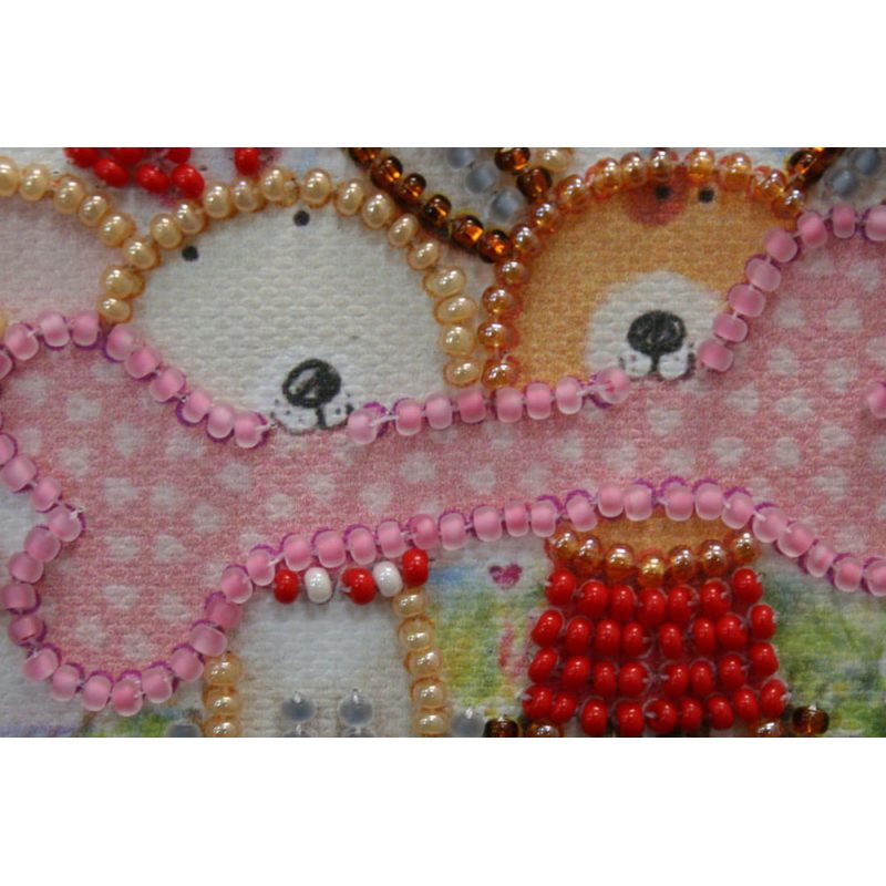 Magnets Bead embroidery kit Doggie with goodies
