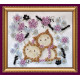Magnets Bead embroidery kit Kittens in flowers