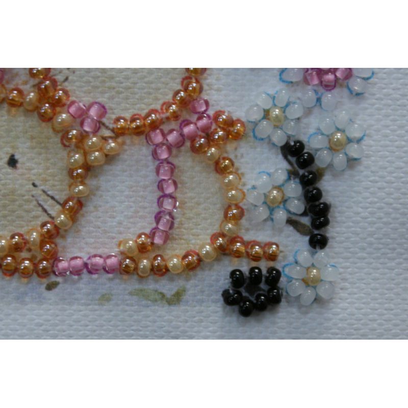 Magnets Bead embroidery kit Kittens in flowers