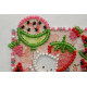 Magnets Bead embroidery kit Kittens in strawberry