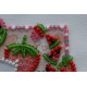 Magnets Bead embroidery kit Kittens in strawberry