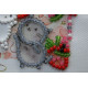 Magnets Bead embroidery kit Kittens in strawberry